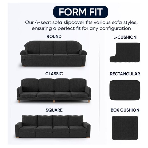 Sofa Slipcover - Stretch Couch Cover - Stylish Cushion Sofa Cover - Picture 9 of 11